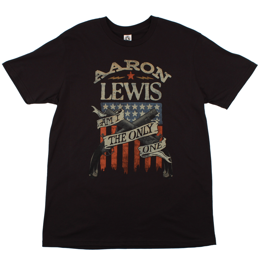 Aaron Lewis Am I The Only One Flag Tee (Black)