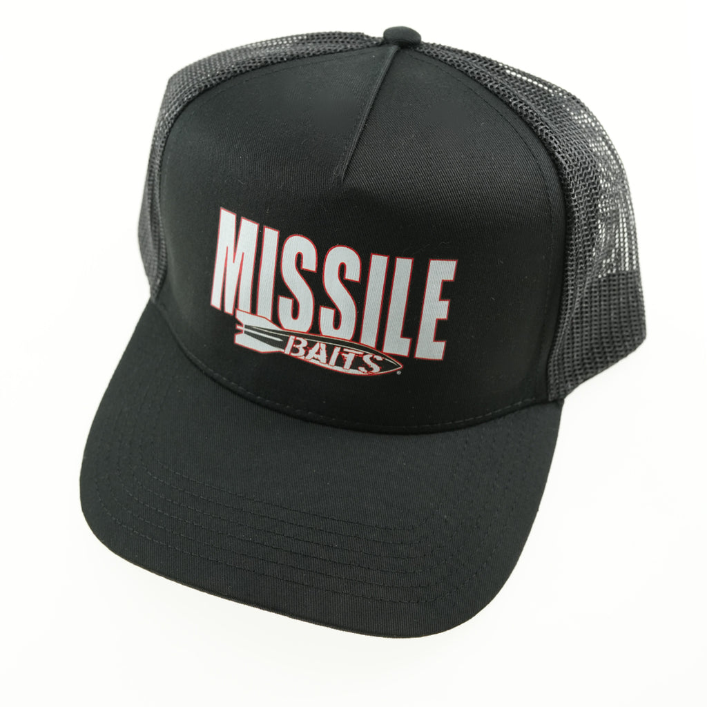 Black Mesh Trucker Hat - Missile Baits