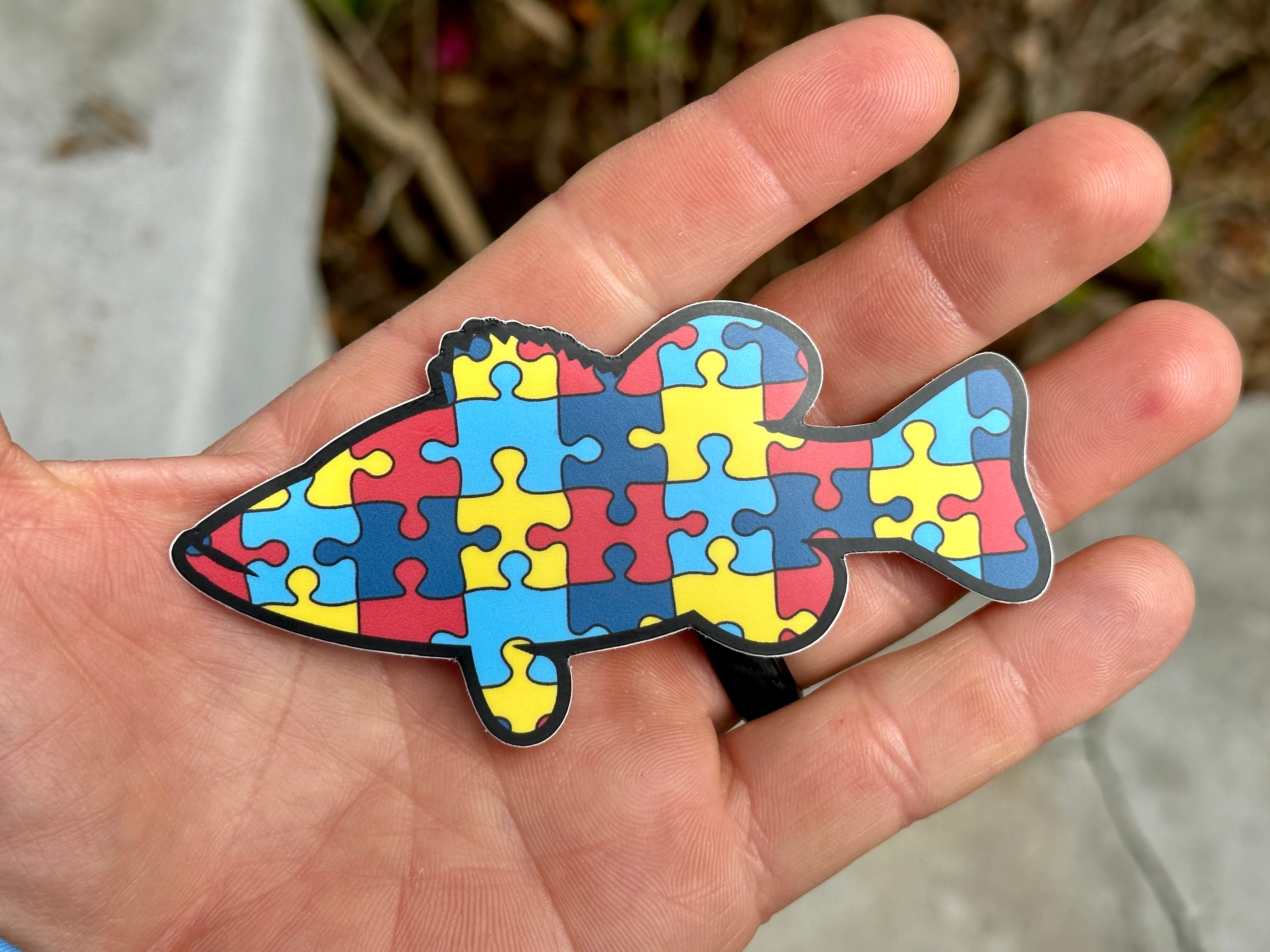 Autism Awareness Fish Decal and Bracelet