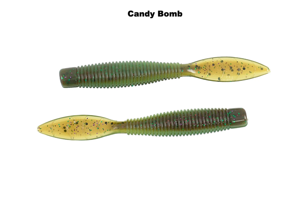 Missile Baits Ned Bomb Fishing Lure - Green Pumpkin Top, Chartreuse Vein, Watermelon Candy - View #3