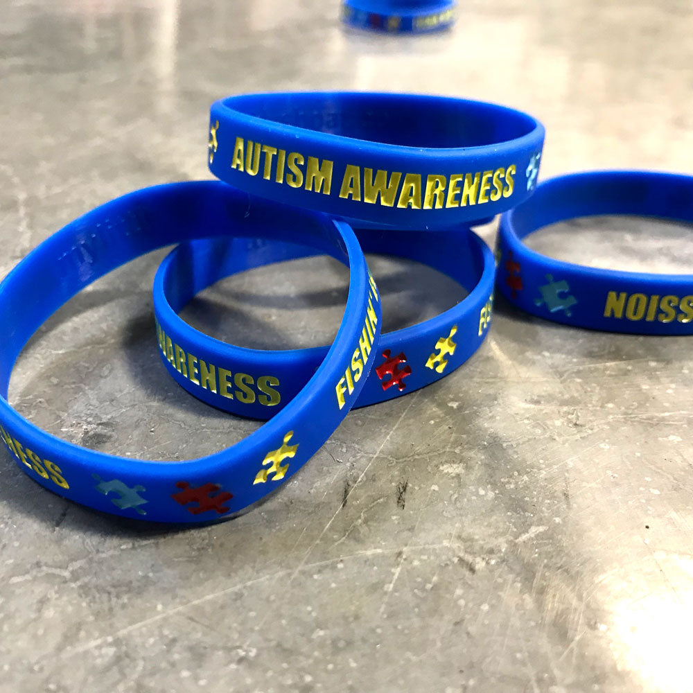 Two (2) Autism Awareness and Support Wristbands Puzzle Piece Awareness  Bracelets | eBay